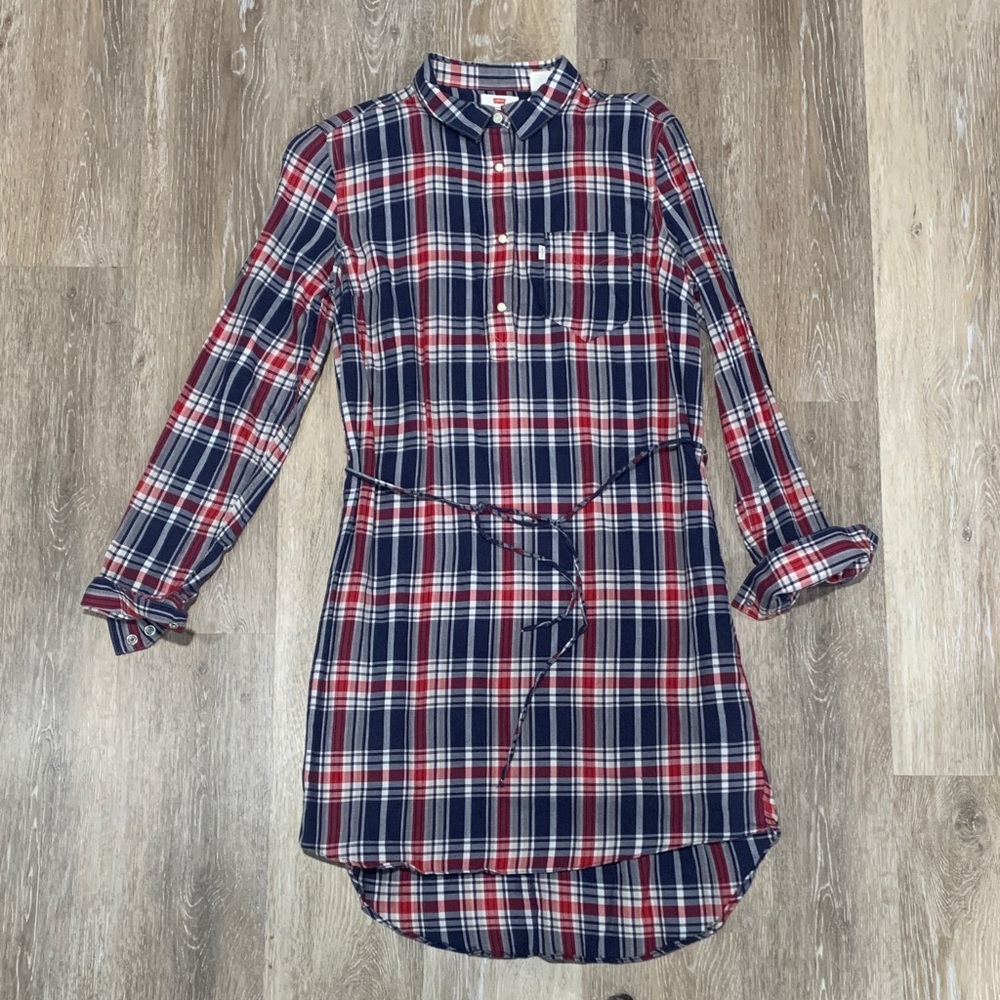 Levi's Red and Blue Plaid Shirt